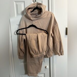 Rebook light pink Hoodie and Jogger Set